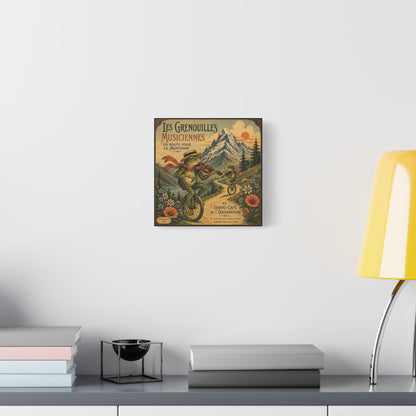 Vintage Frog Musicians Canvas Art – 'Les Grenouilles Musiciennes' Stretched Matte Print
