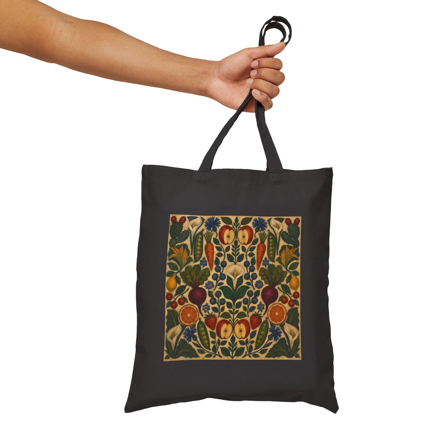 Frida and Diego at a Farmers Market Canvas Tote Bag