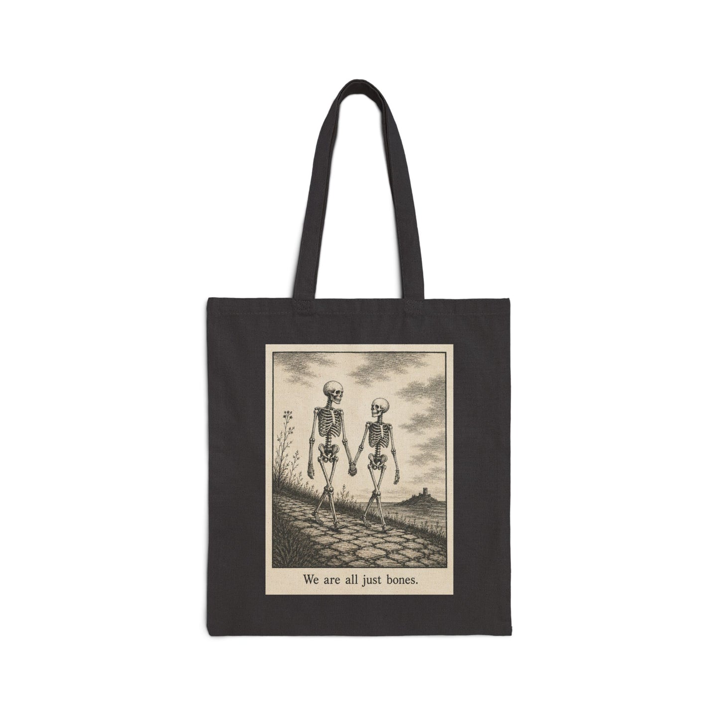 We Are All Just Bones Canvas Tote Bag