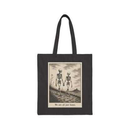 We Are All Just Bones Canvas Tote Bag