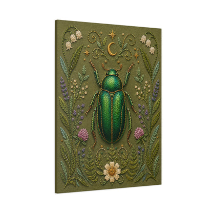 Canvass Art Print - Botanical Scarab