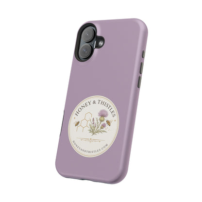 Floral Honey & Thistles Magnetic Phone Case — Impact-Resistant MagSafe-Compatible