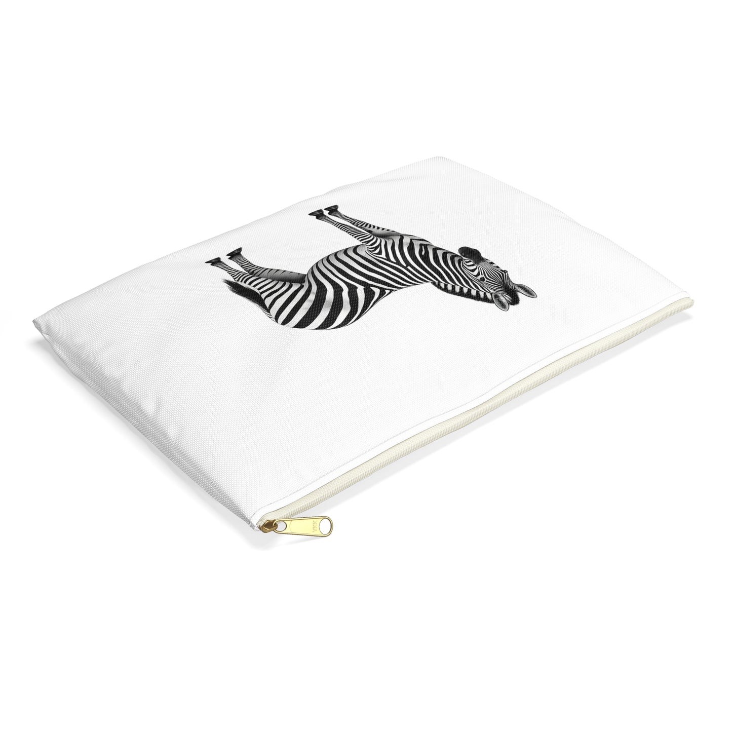 Zebra White Accessory Pouch