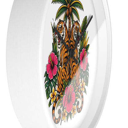 Clock, Wall - Boho Tiger Tiger Bodhi Tree