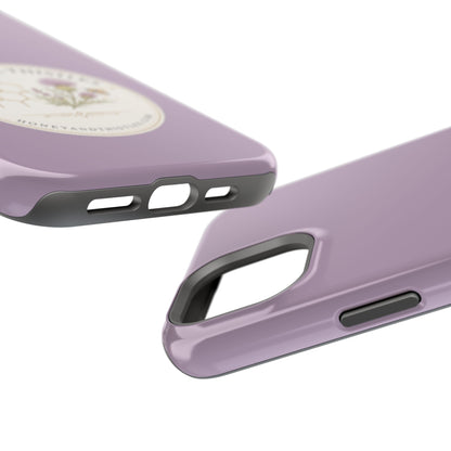 Floral Honey & Thistles Magnetic Phone Case — Impact-Resistant MagSafe-Compatible