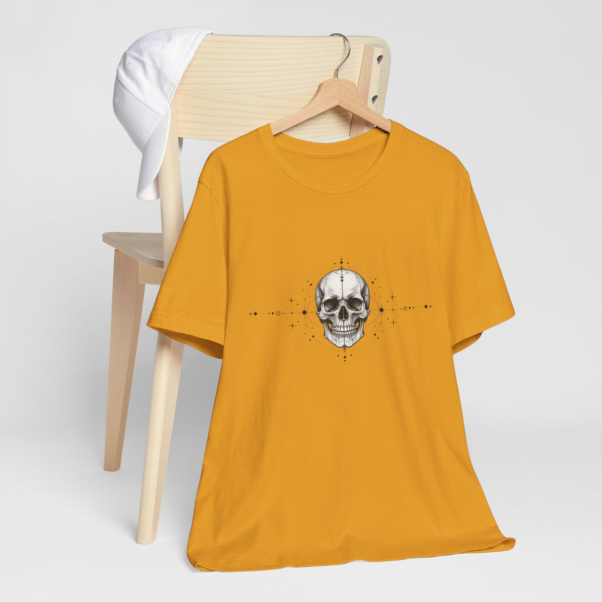 T-Shirt, Short Sleeve Boxy Crew Neck - Skull Geometry