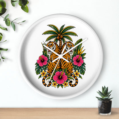 Clock, Wall - Boho Tiger Tiger Bodhi Tree