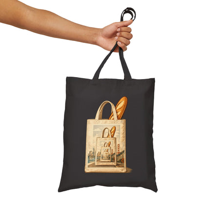 A Baguette in the Matrix Canvas Tote Bag