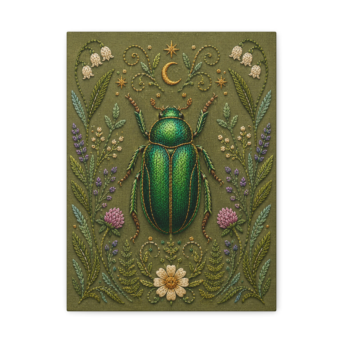 Canvass Art Print - Botanical Scarab