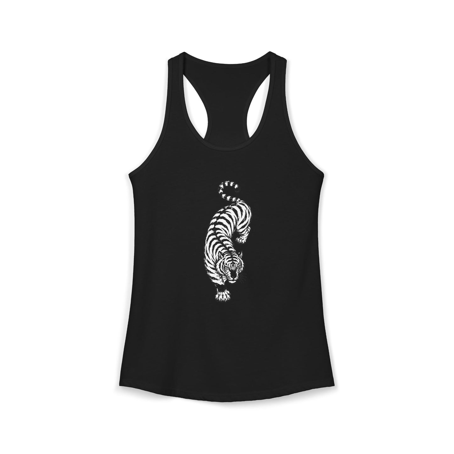 Tiger Black and White Racerback Tank