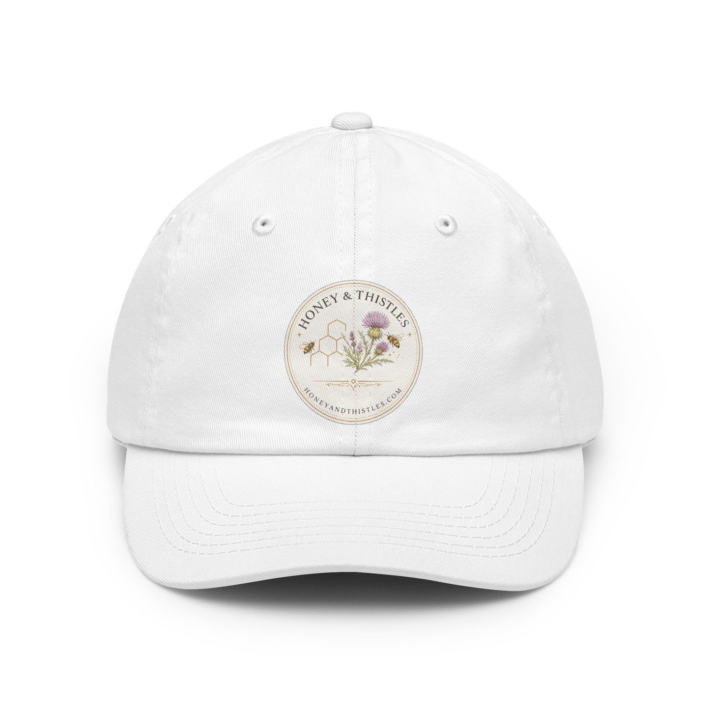 Floral Thistle Dad Hat — Honey & Thistle Botanical Embroidered Cap