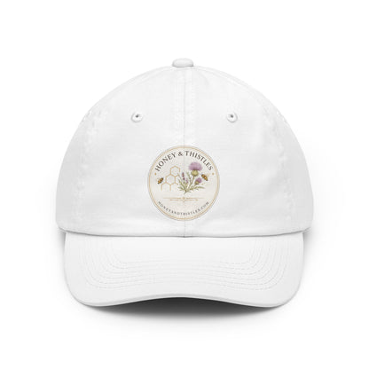 Floral Thistle Dad Hat — Honey & Thistle Botanical Embroidered Cap