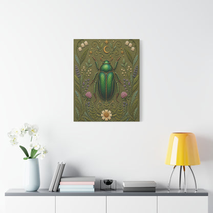 Canvass Art Print - Botanical Scarab
