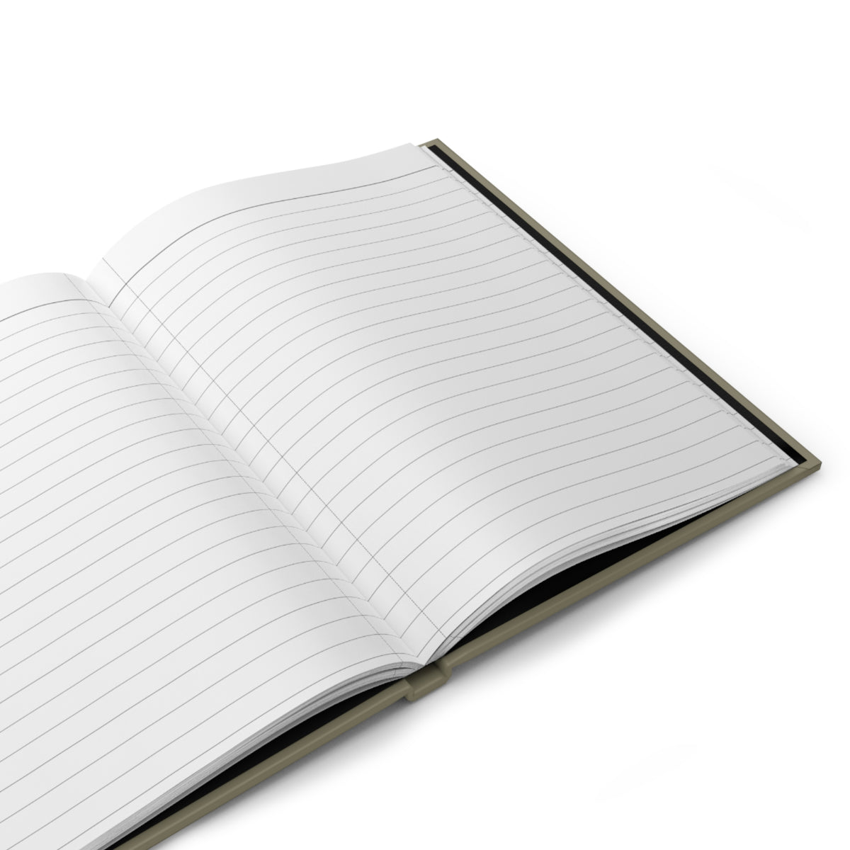 Journal Notebook, Hardcover Lined - Botanical Luna Moth (olive green)