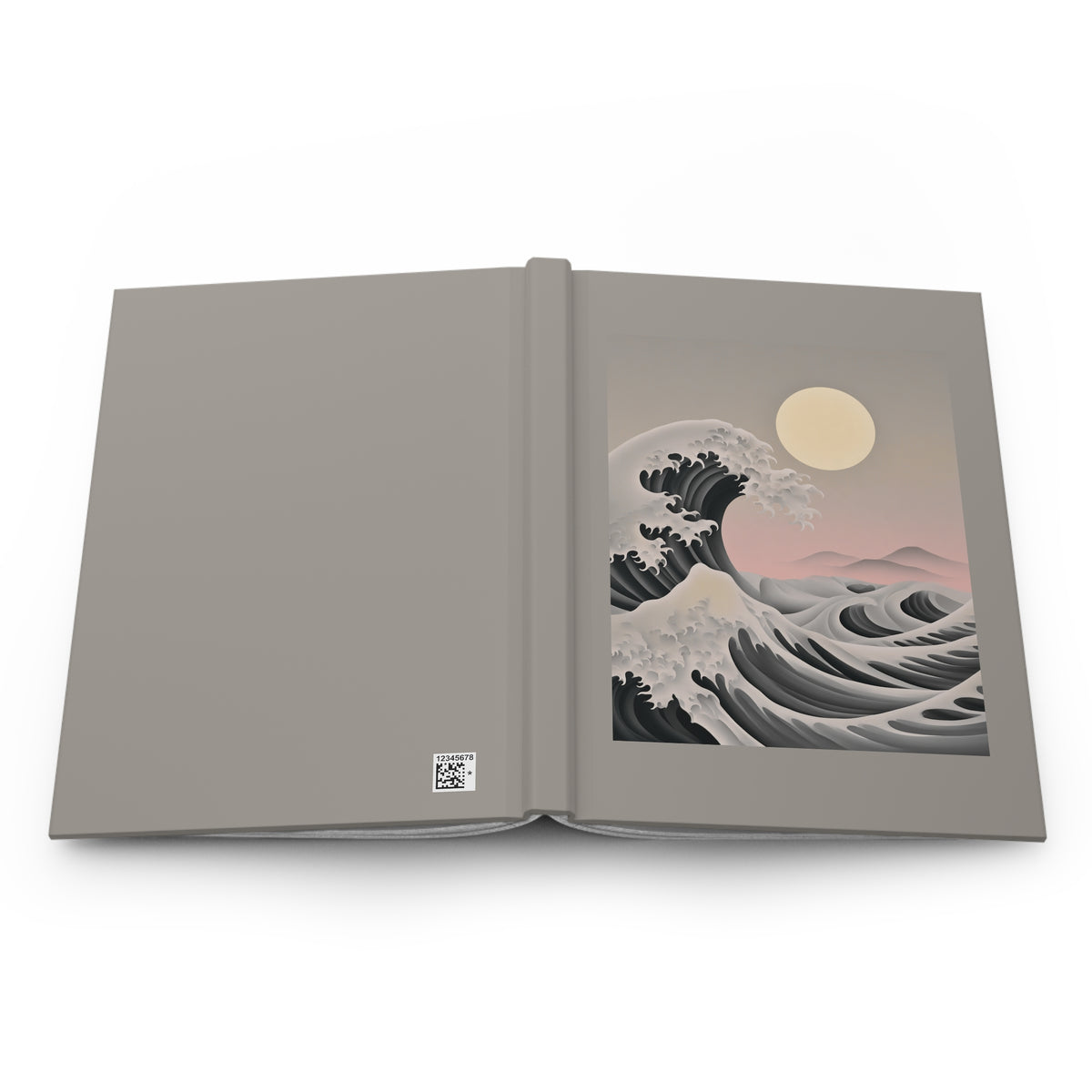 Journal Notebook, Hardcover Lined - A Wave at Sunset