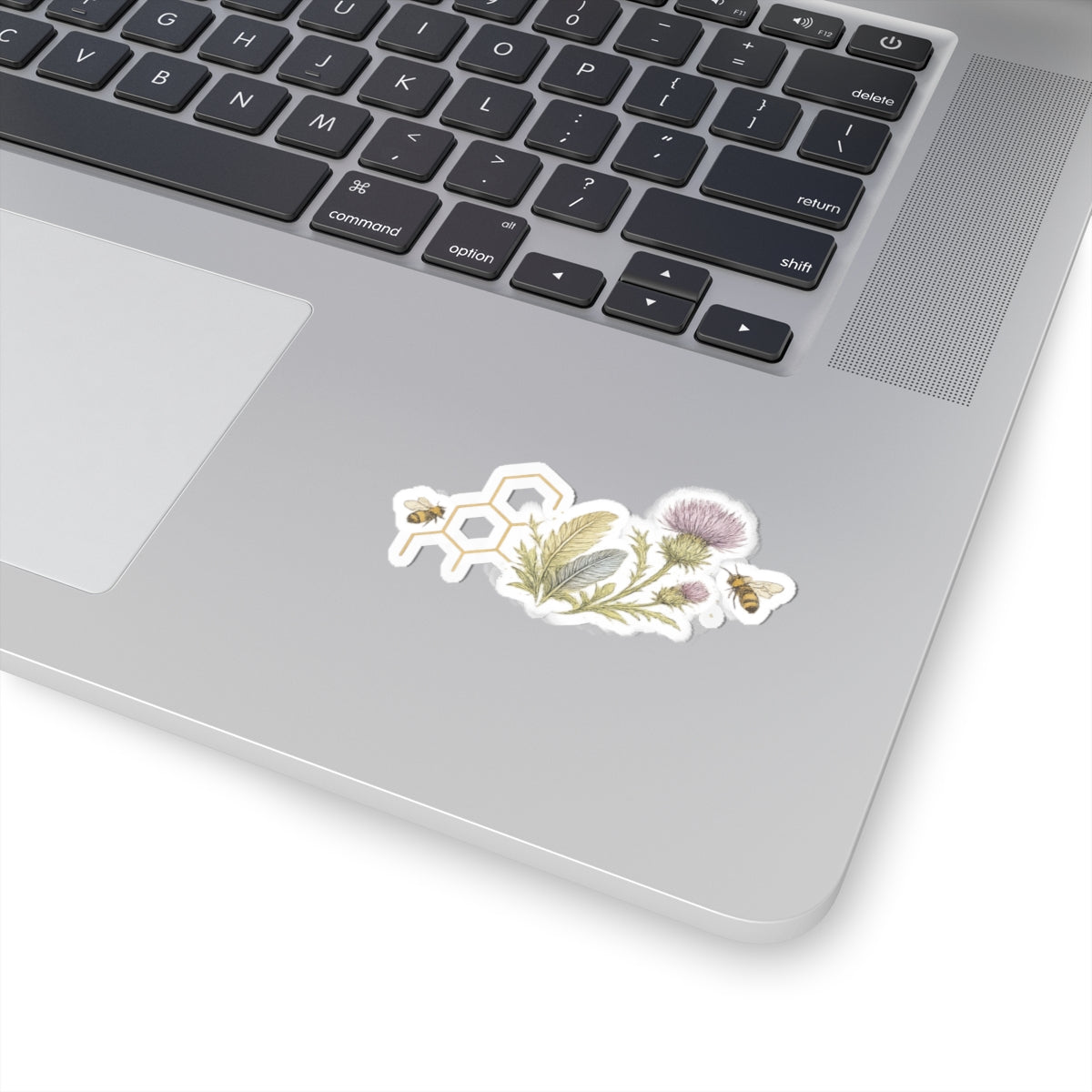 Thistle and Bees sticker | Kiss-Cut Sticker