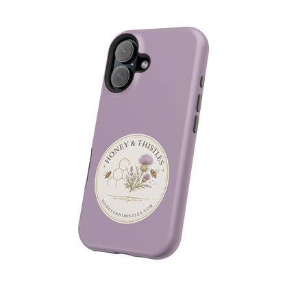 Floral Honey & Thistles Magnetic Phone Case — Impact-Resistant MagSafe-Compatible