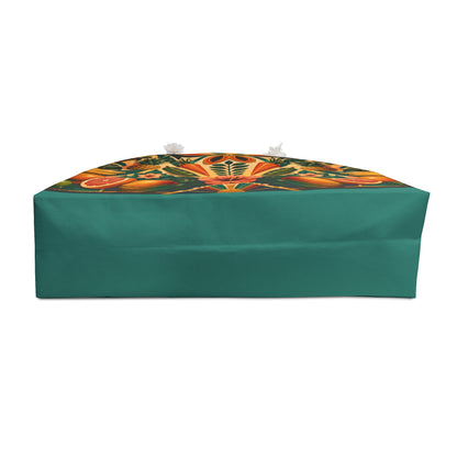 Tote, Weekender Travel  Bag - Vintage Hawaiian Tropical Fruit & Palm Beach