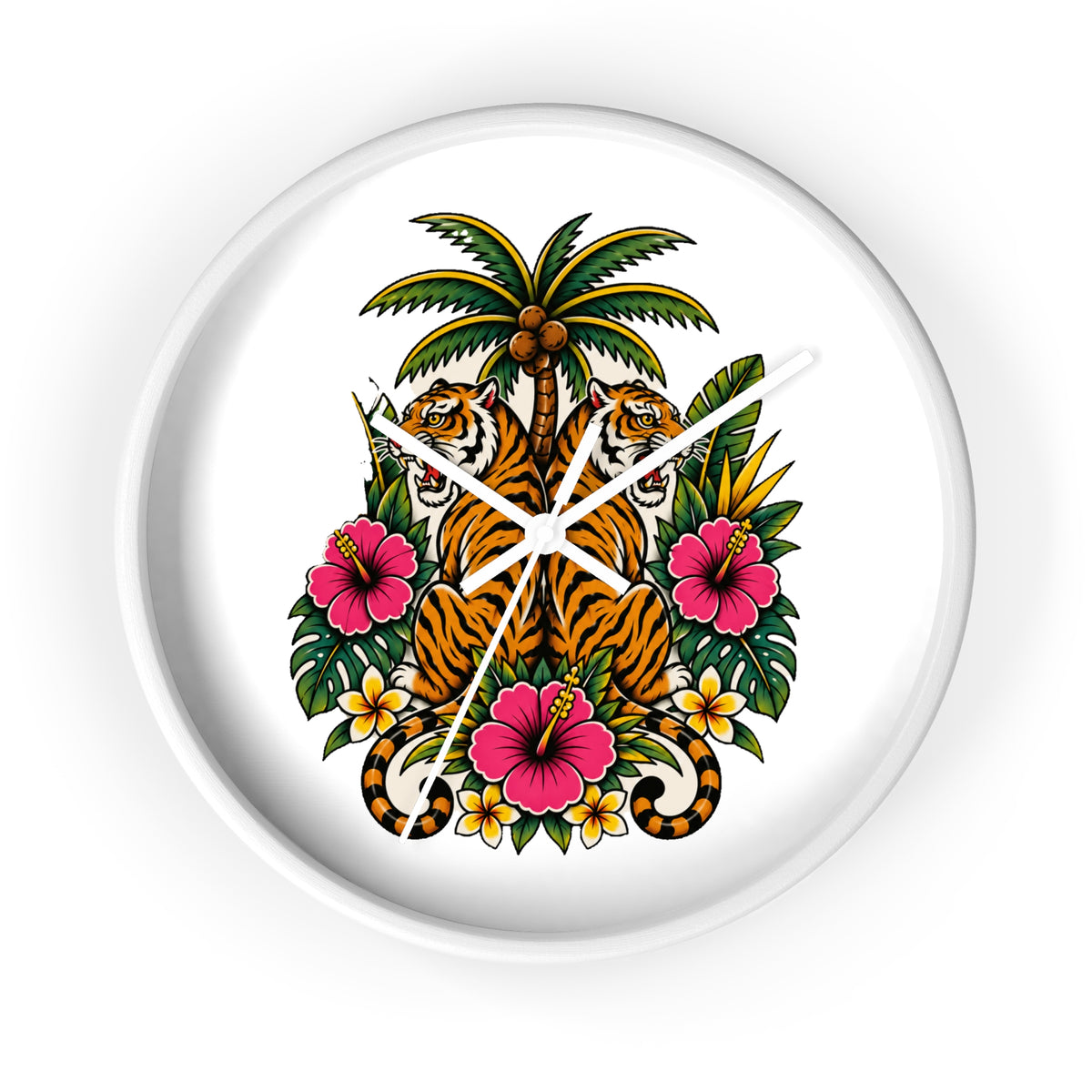 Clock, Wall - Boho Tiger Tiger Bodhi Tree