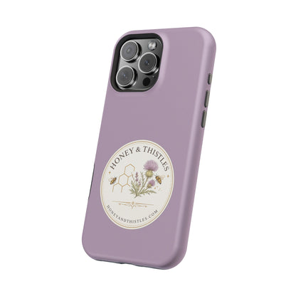 Floral Honey & Thistles Magnetic Phone Case — Impact-Resistant MagSafe-Compatible
