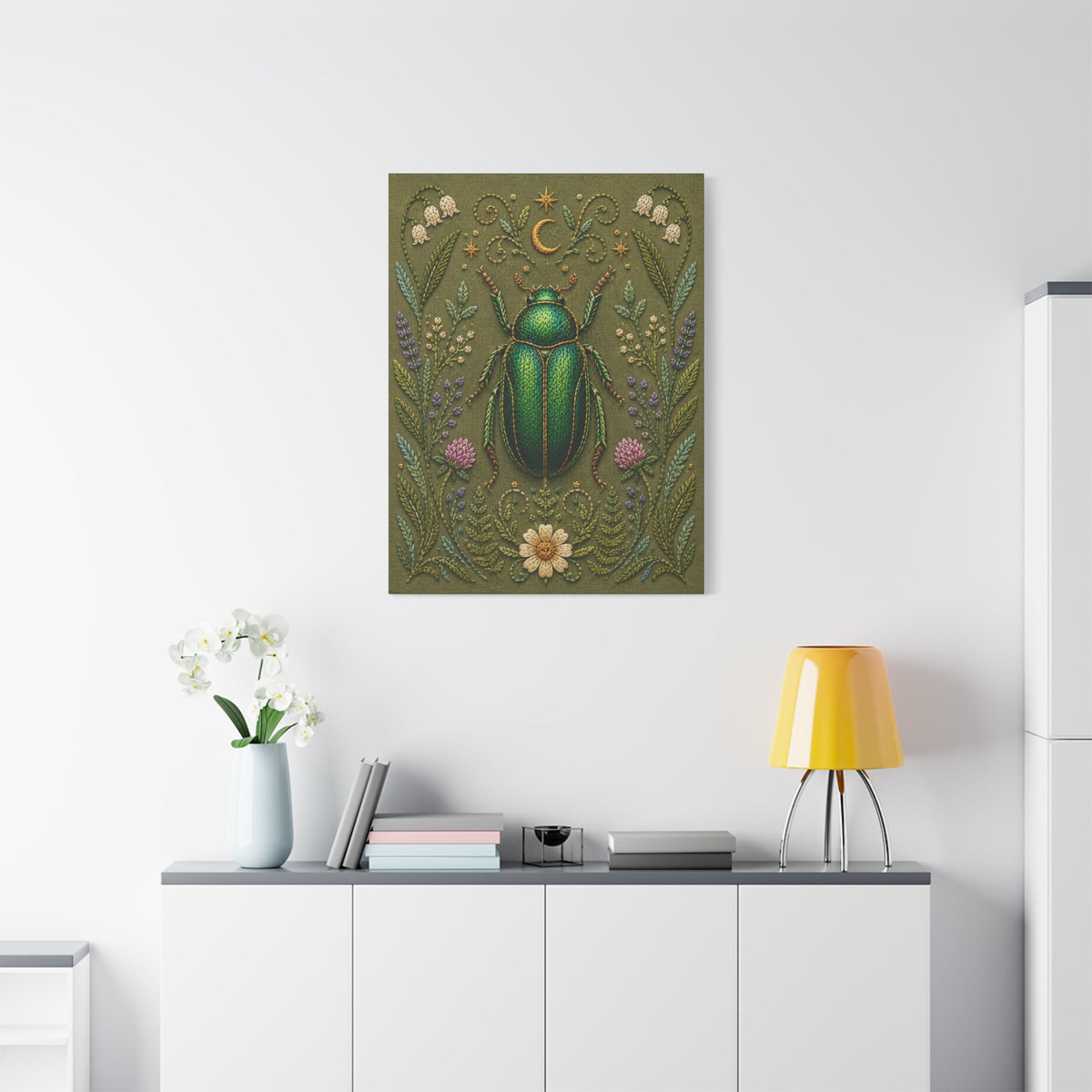 Canvass Art Print - Botanical Scarab