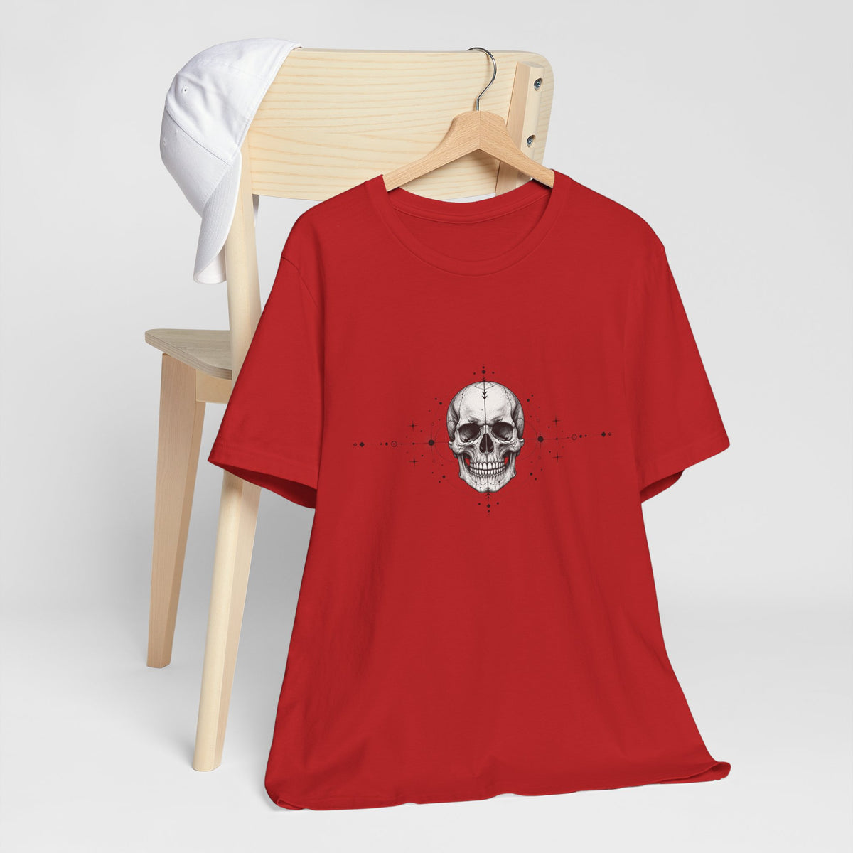 T-Shirt, Short Sleeve Boxy Crew Neck - Skull Geometry