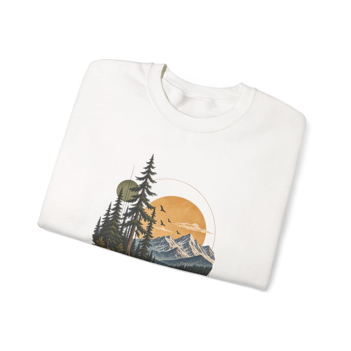 Sweatshirt, Crew Neck - Mountain Lake Sunset
