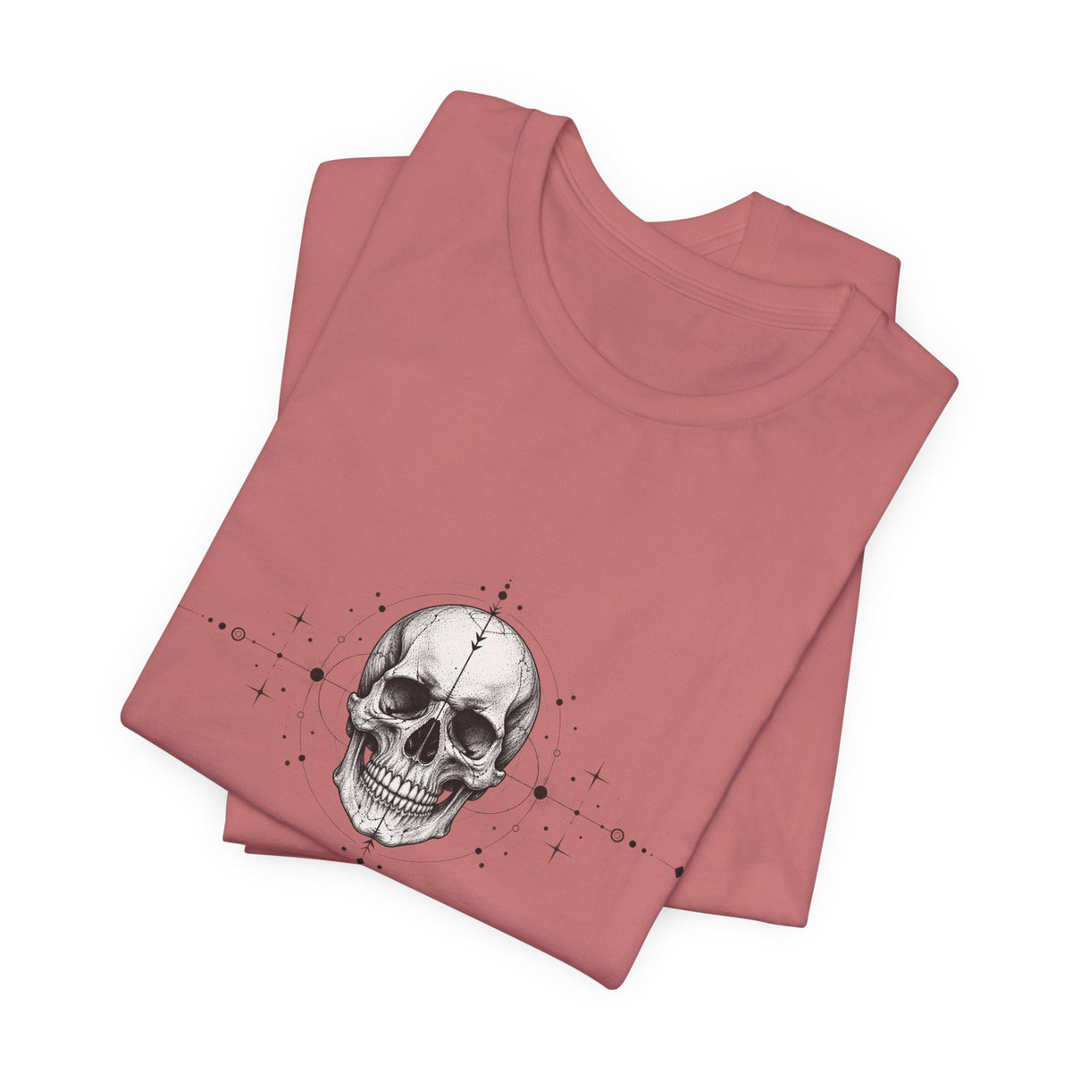 T-Shirt, Short Sleeve Boxy Crew Neck - Skull Geometry