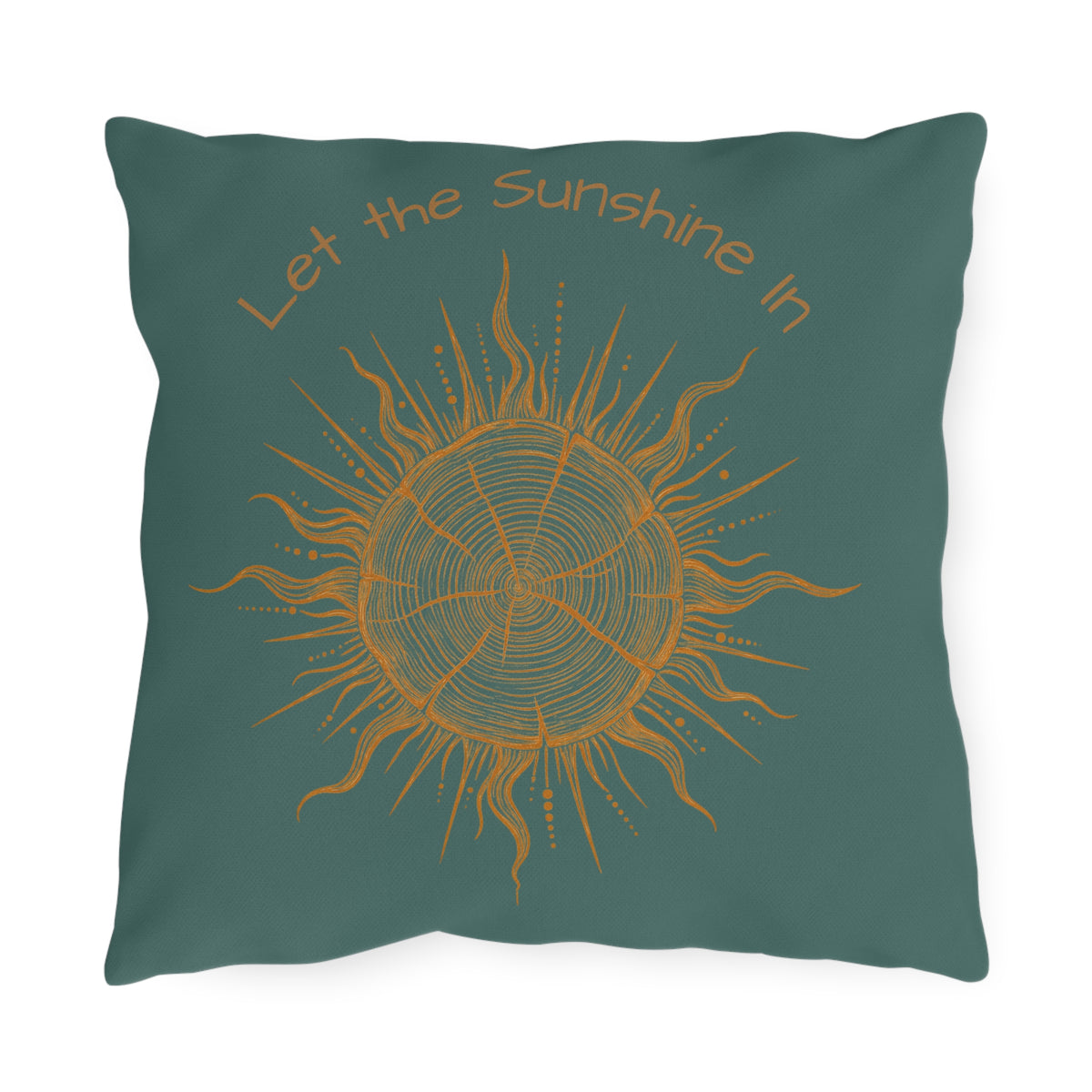 Pillow, Outdoor/Garden - Boho Let the Sunshine In Sunburst