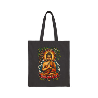 Buddha Meditation Canvas Tote Bag — Eco Cotton Yoga & Meditation Bag