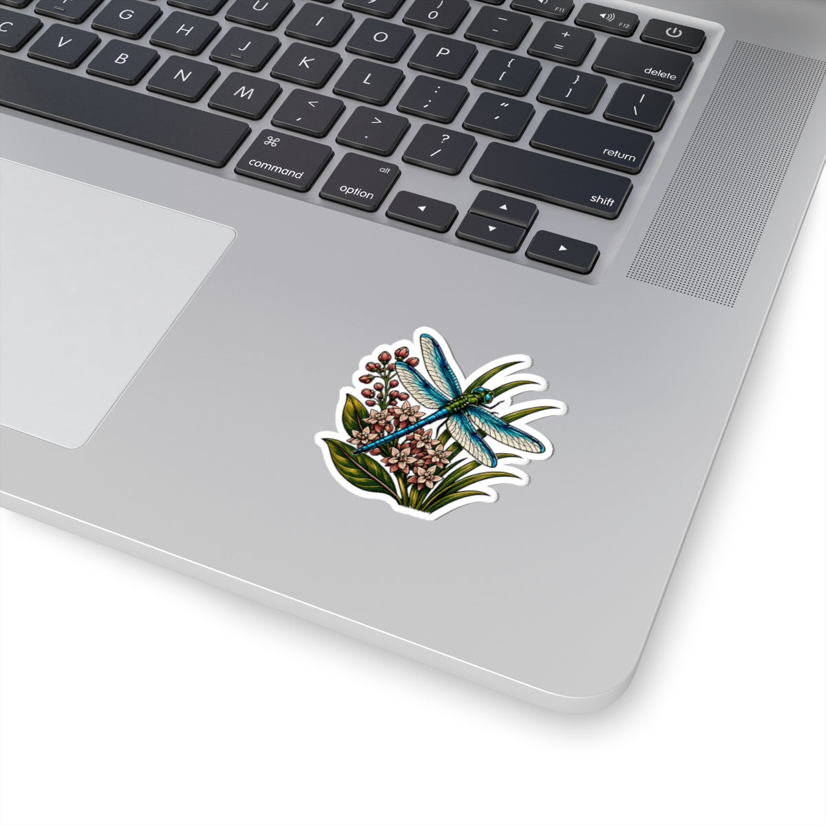 Sticker,  Kiss-Cut - Dragonfly with Wildflowers