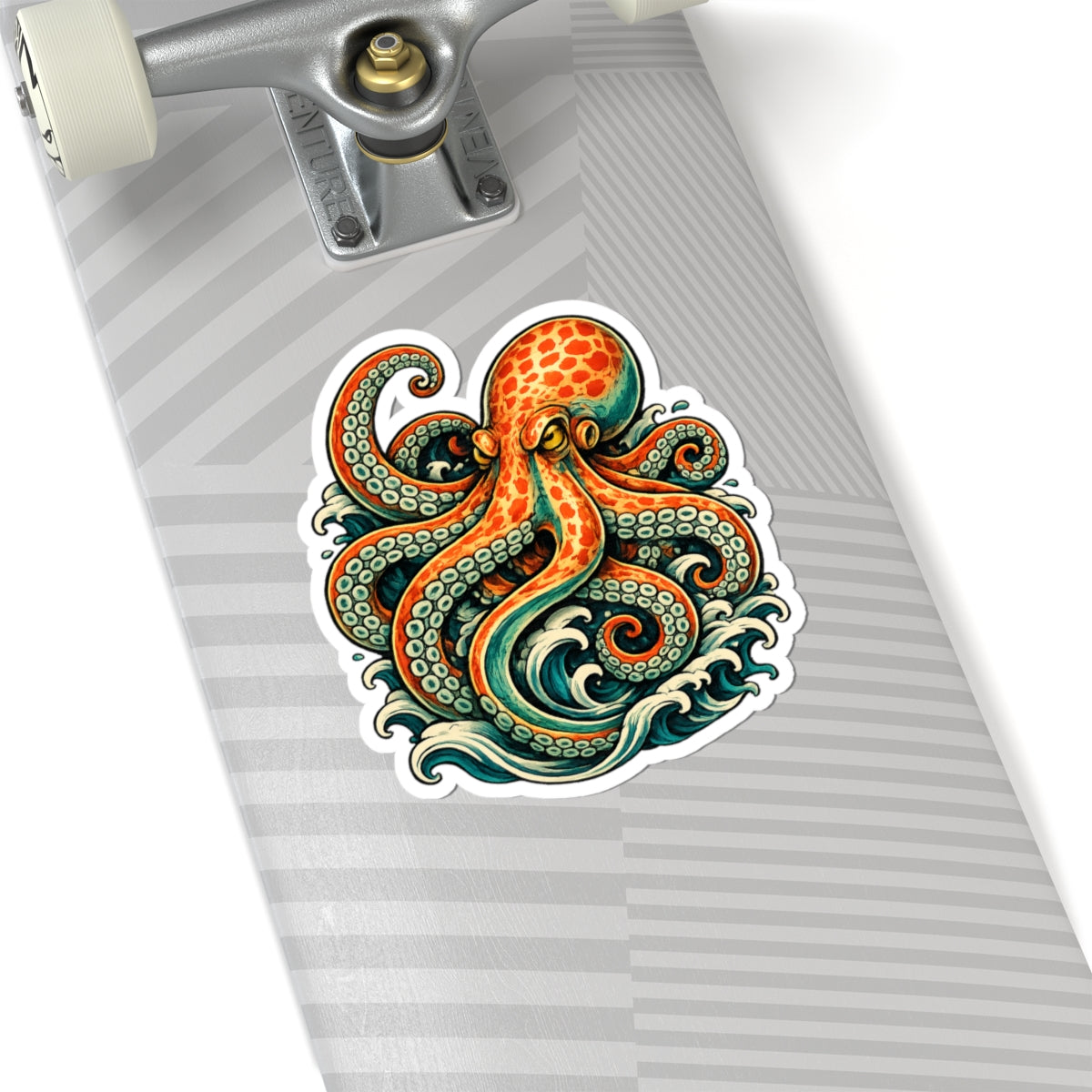 Sticker,  Kiss-Cut - Octopus Wave