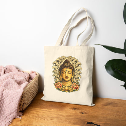Golden Buddha Canvas Tote Bag