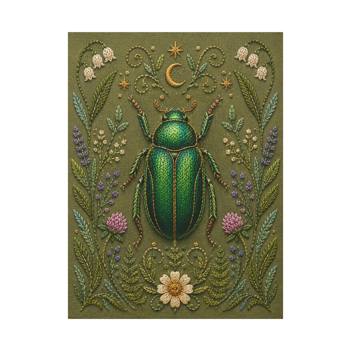 Canvass Art Print - Botanical Scarab