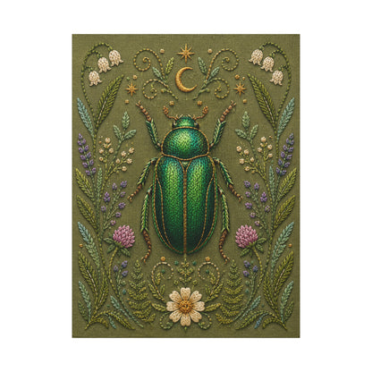Canvass Art Print - Botanical Scarab