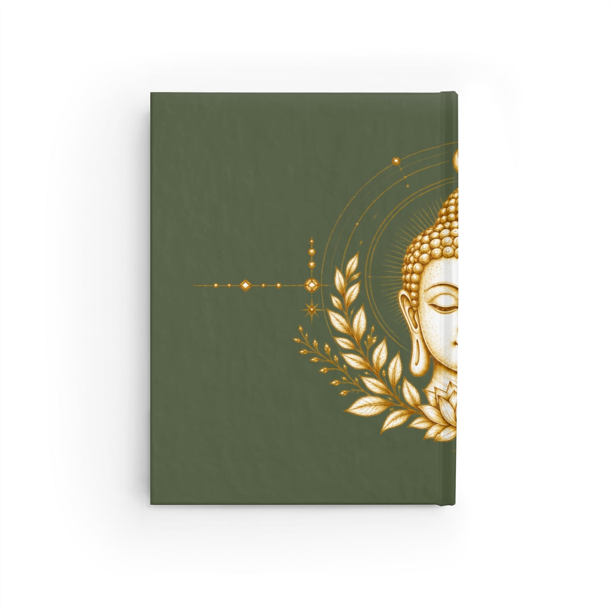 Journal Notebook, Hardcover Blank - Buddha Head (olive green)