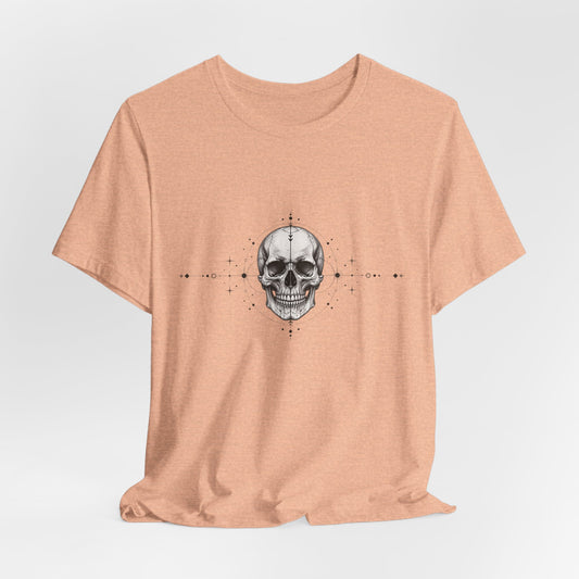 T-Shirt, Short Sleeve Boxy Crew Neck - Skull Geometry