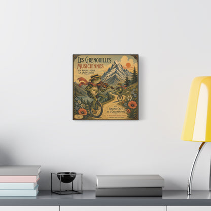 Vintage Frog Musicians Canvas Art – 'Les Grenouilles Musiciennes' Stretched Matte Print
