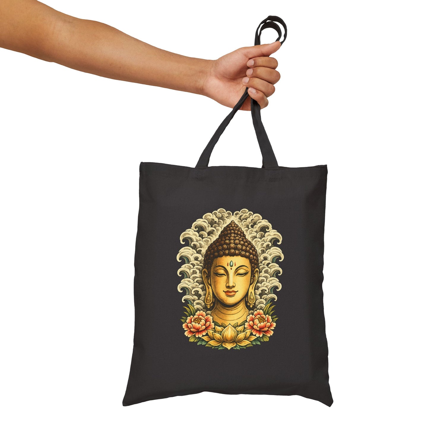 Golden Buddha Canvas Tote Bag