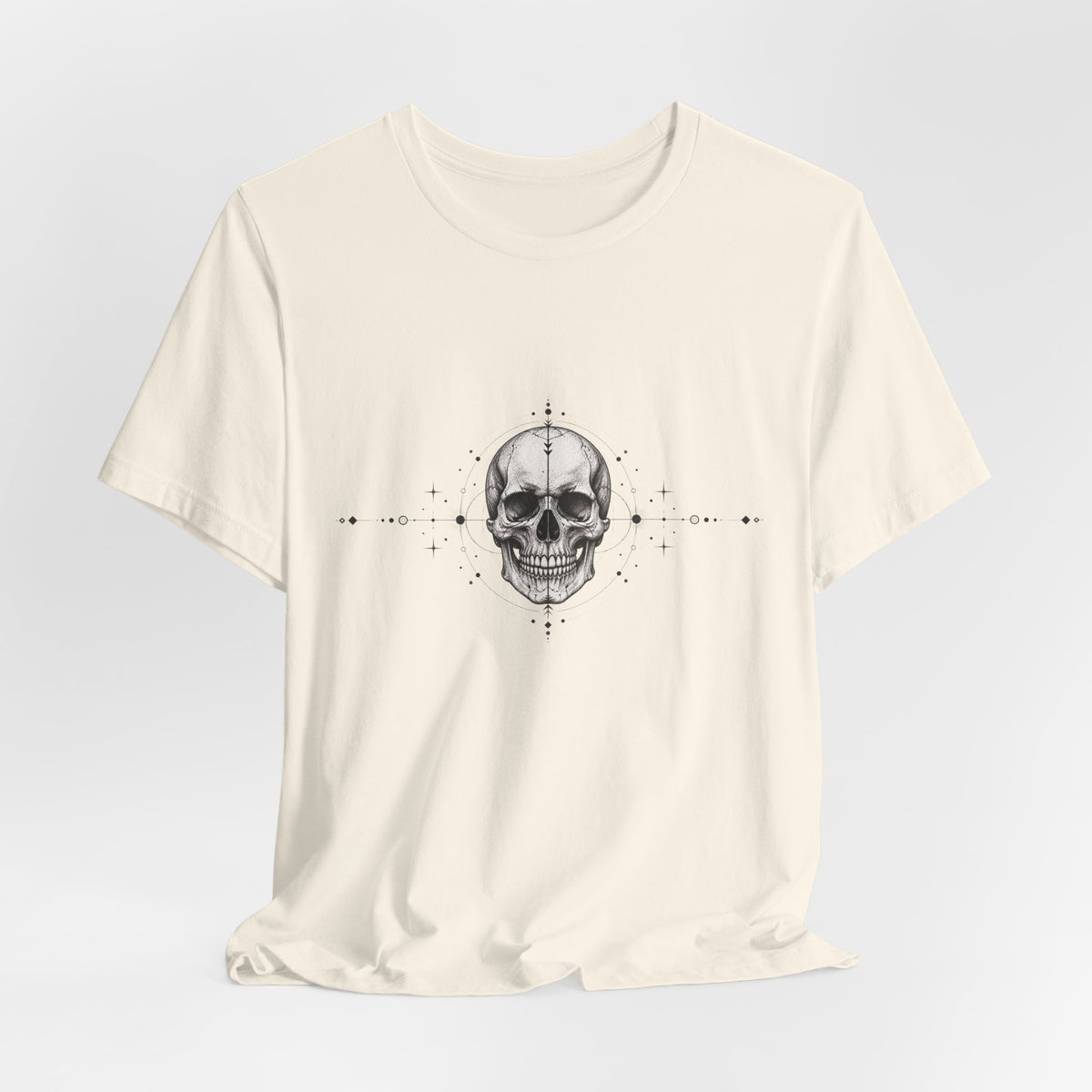 T-Shirt, Short Sleeve Boxy Crew Neck - Skull Geometry