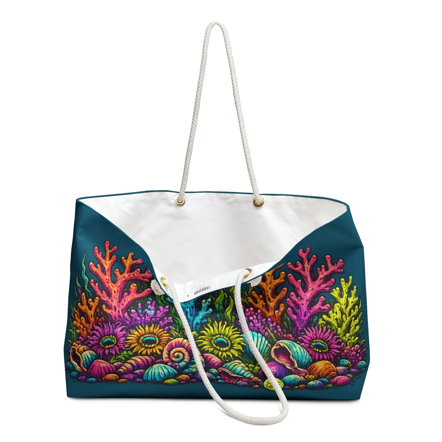 Coral Reef Weekender Bag — Colorful Ocean Beach Travel Tote