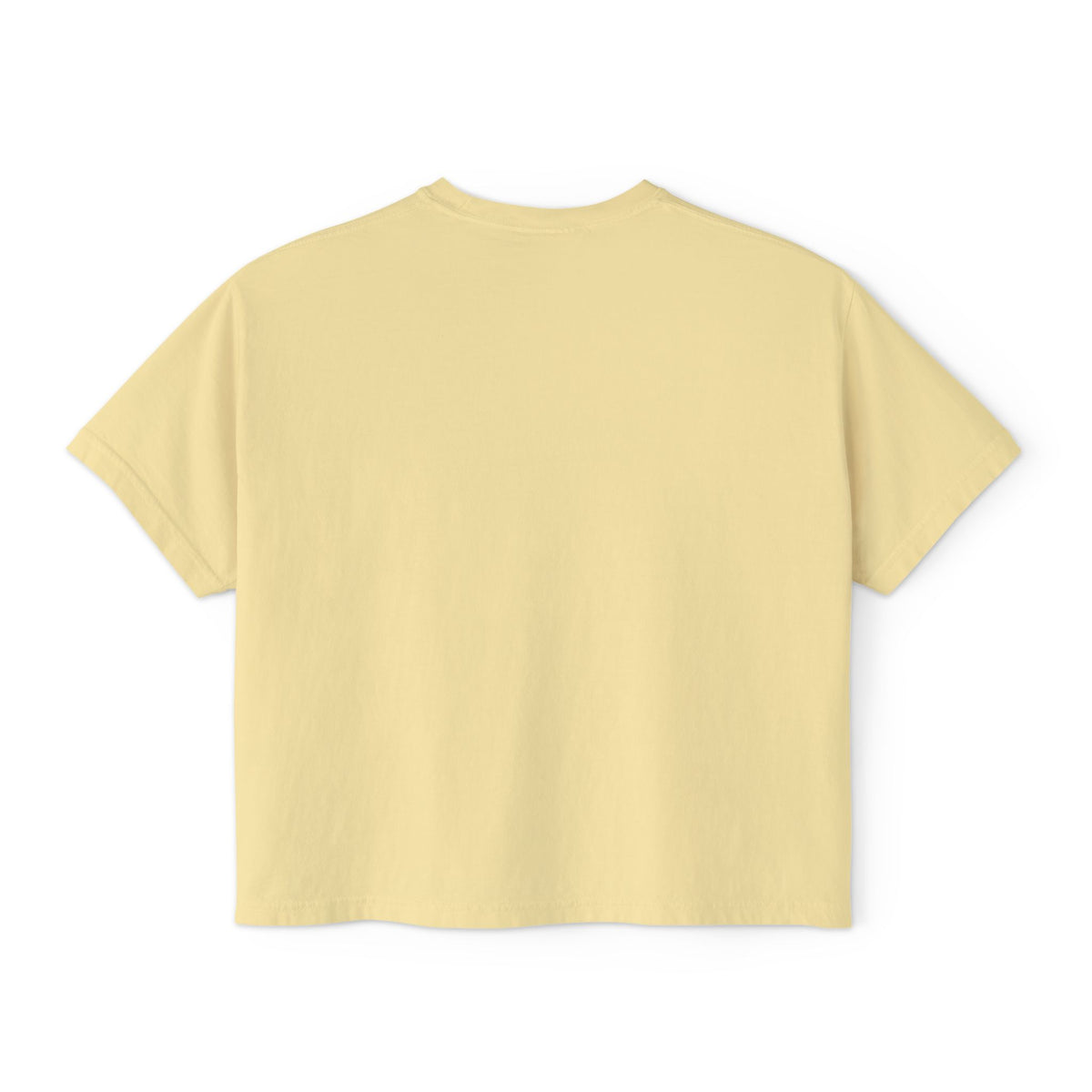 T-Shirt, Short Sleeve Boxy Crew Neck Cropped - 1980s Buddha Head