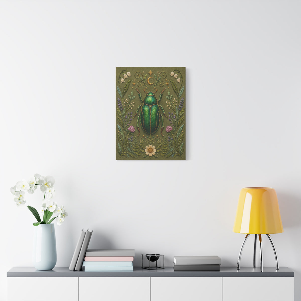 Canvass Art Print - Botanical Scarab