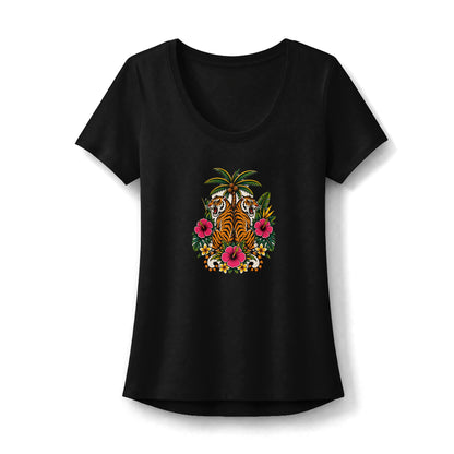 T-Shirt, Short Sleeve Scoop Neck - Tiger Tiger