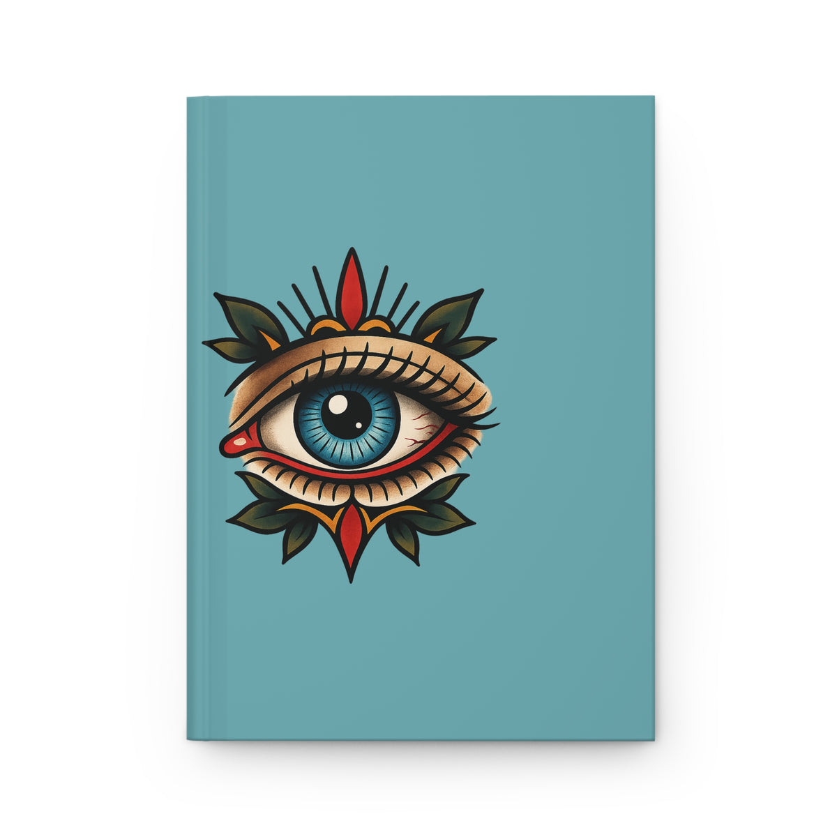 Journal Notebook, Hardcover Lined - Mystical All-Seeing Eye (teal)