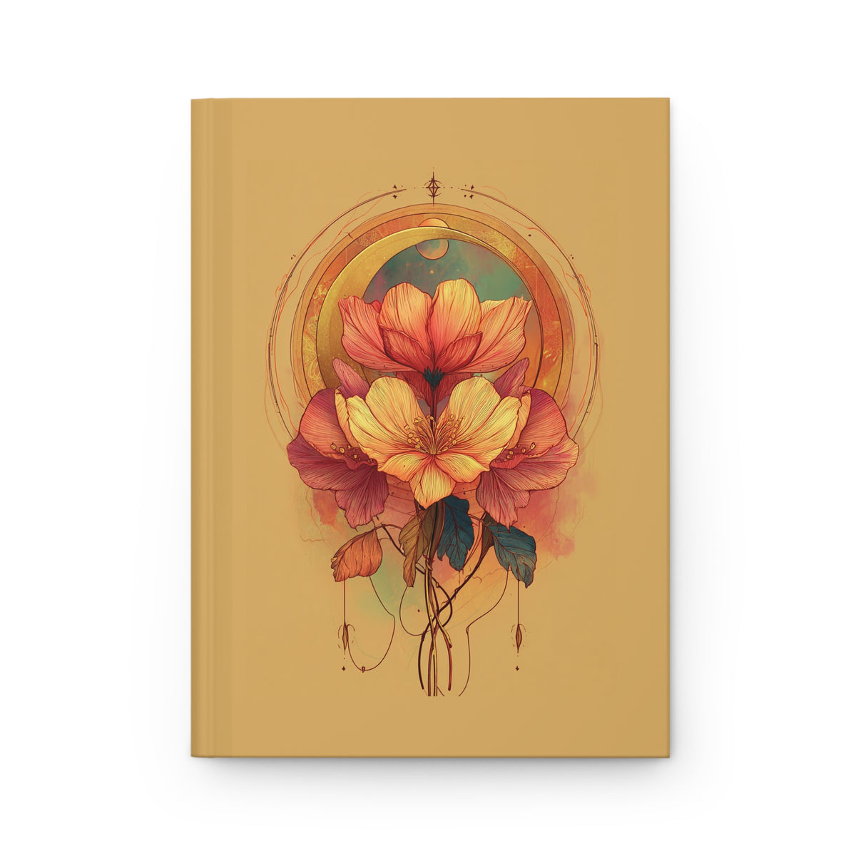 Journal Notebook, Hardcover Lined - Watercolor Flowers
