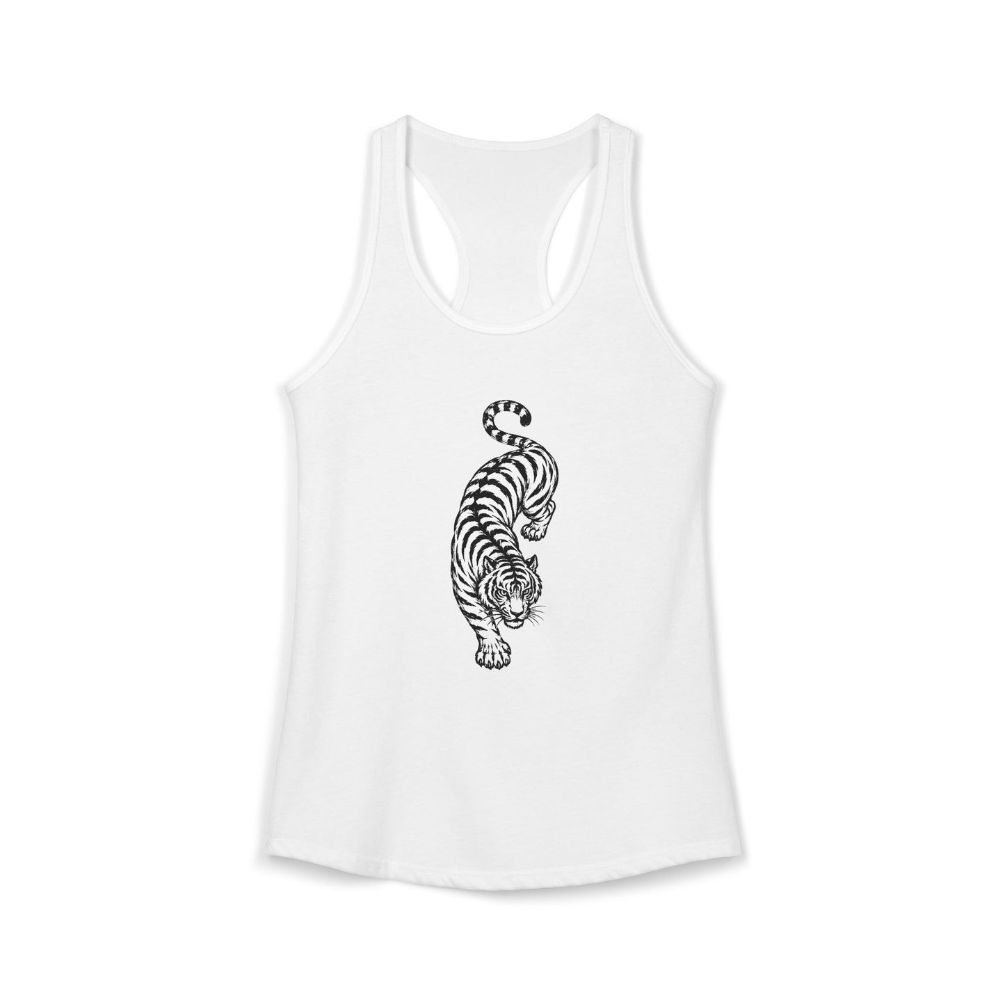 Tiger Black and White Racerback Tank