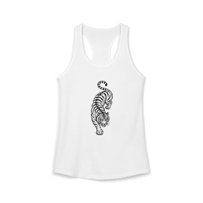 Tiger Black and White Racerback Tank