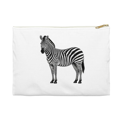 Zebra White Accessory Pouch