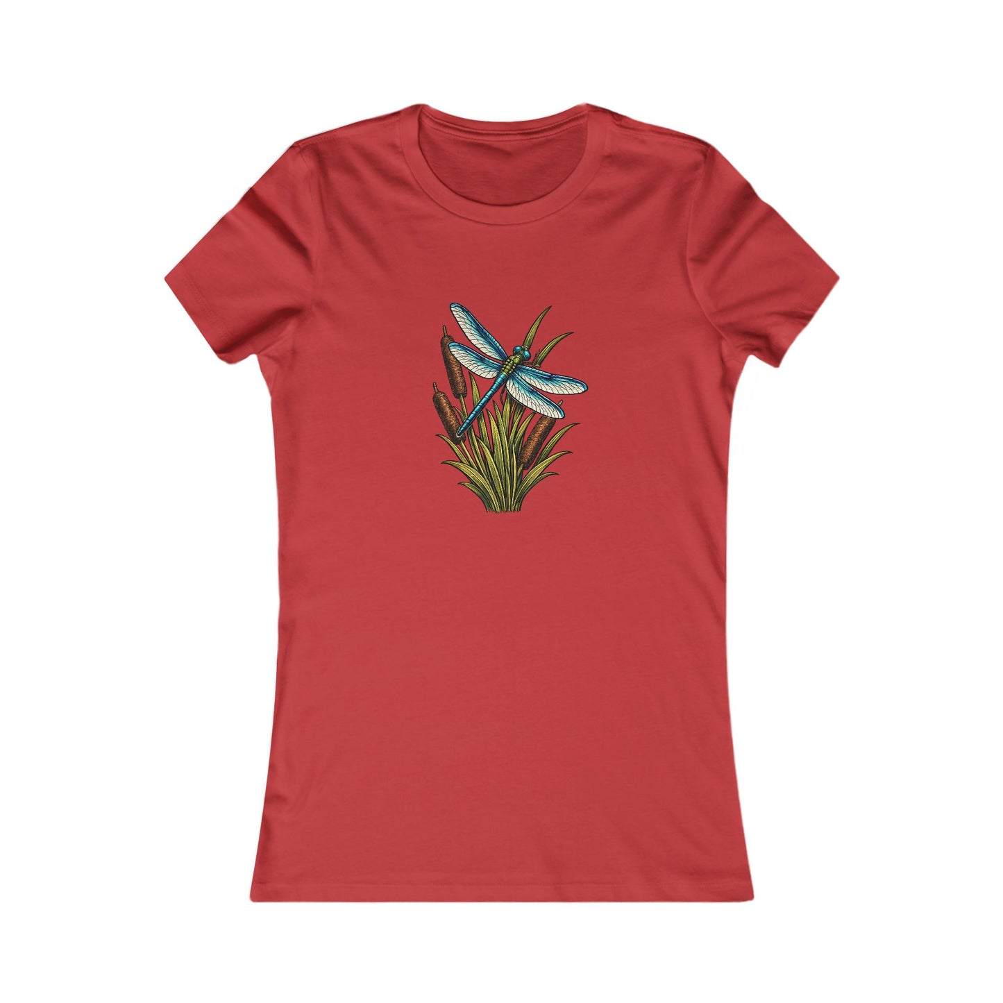 Dragonfly & Cat Tail Women's T-Shirt